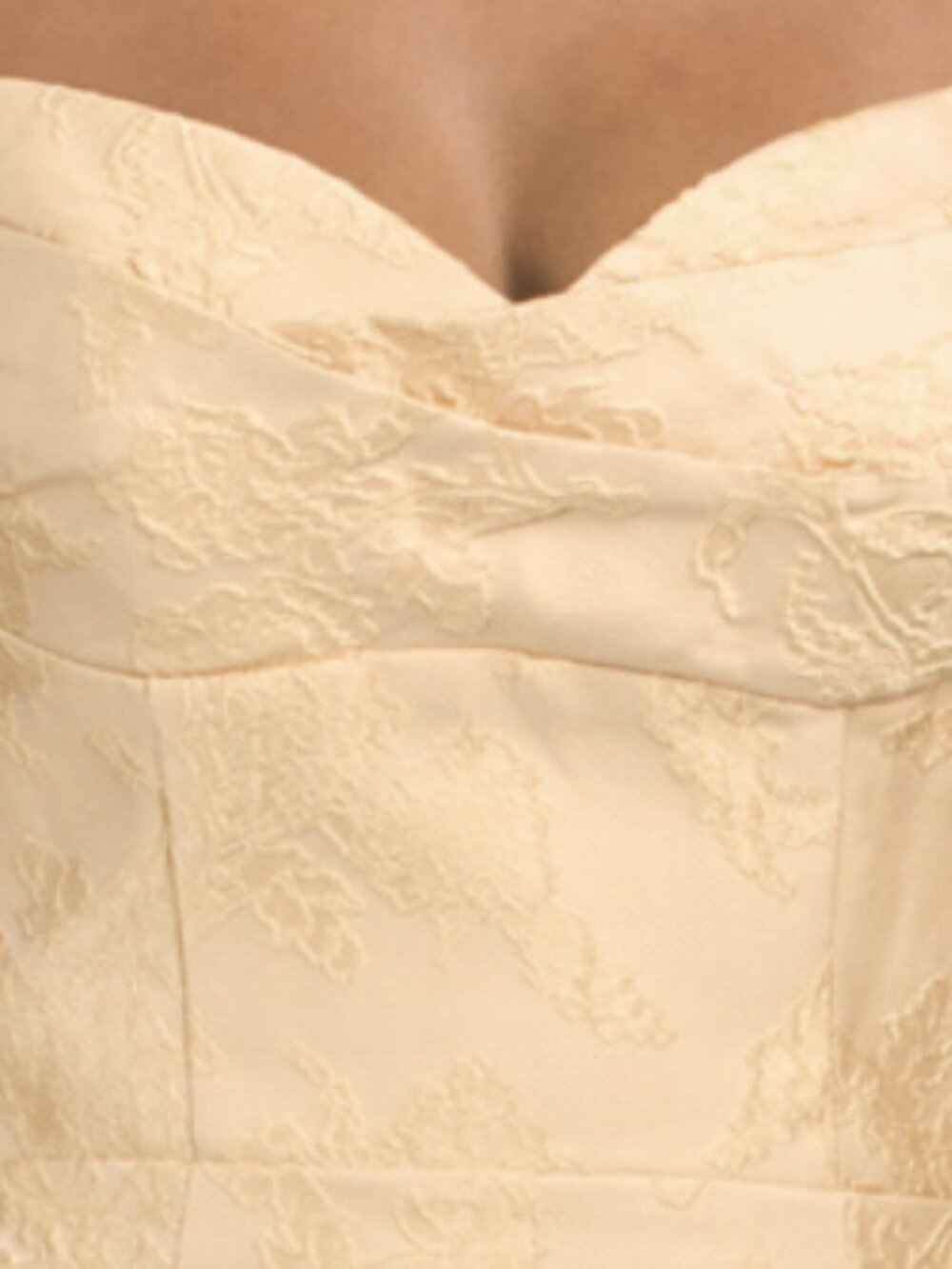 RENE BY RENE RUIZ Off The Shoulder Jacquard Gown With Slit - Picture 3 of 3